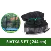 Siatka ochronna do trampoliny 8 FT (244 cm) 3 nogi - 6 słupków - 6 tuneli CZARNA