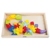Drewniane puzzle do nauki alfabetu - Dinozaur ABC