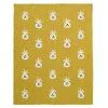 Fresk Tkany kocyk z bawełny organicznej 100 x 150 cm Ananas Mustard