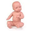 Hiszpańska lalka bobas chłopiec John w szarym sweterku - 45cm