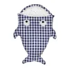 Baby Bites Śpiworek light Shark (1-18 miesięcy) Blue Vichy