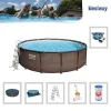 Basen Stelażowy 14FT 427x107 cm Power Steel Deluxe Rattan Series BESTWAY