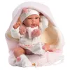 Hiszpańska lalka bobas dziewczynka Nica w beciku 40cm - full body