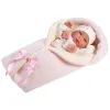 Hiszpańska lalka bobas dziewczynka Nica w beciku 40cm - full body
