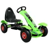 Duży GOKART na pedały dla dziecka POMPOWANE koła - Zielony