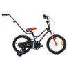 Rowerek dla dzieci 16" Tiger Bike z pchaczem czarno - pomarańczowy