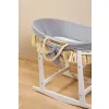 Childhome Kosz mojżesza Boho z materacykiem + Pokrowiec Jersey Grey