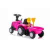 Jeździk traktor z przyczepą New Holland różowy