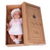 Hiszpańska lalka bobas dziewczynka Jenny w sukience - 45cm