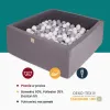 MeowBaby® Kwadratowy Suchy Basen dla Dziecka 110x1