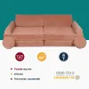 MeowBaby® Sztruksowa sofa dziecięca premium ceglan