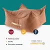 MeowBaby® Pufa Dziecięca, Kwadratowa, Sztruksowa,