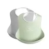 BABYBJORN - 2 śliniaki - Grey / Powder Green