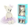 Przytulanka piesek Lucky Lili w fiołkowej spódniczce - 38cm