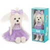 Przytulanka piesek Lucky Mimi w liliowej sukience - 38cm