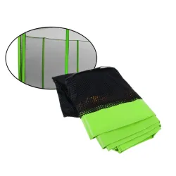 Siatka ochronna do trampoliny 14 FT (427 cm) 6 nóg - 6 słupków - 6 tuneli ZIELONA