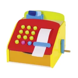 Drewniana kasa fiskalna do sklepu dla dziecka