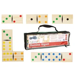 Drewniane duże domino – zestaw 28 elementów