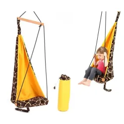 HUŚTAWKA DZIECIĘCA – WISZĄCY FOTEL HANG MINI  Żyrafa