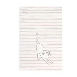 Średni Zeszyt - Felines - Koty - Stay Pawsitive (Pink)