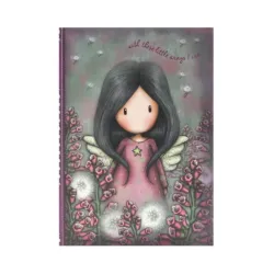 Zestaw - Notes, Długopis oraz Naklejki - Gorjuss - Little Wings