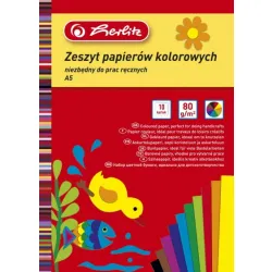 Zeszyt papieru kolorowego A5 10 kart.