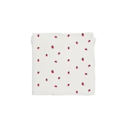 Baby Bites Pieluszka muślinowa 120 x 120 cm Strawberries White