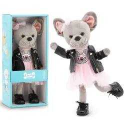Przytulanka piesek Lucky Betsy w skórzanej kurtce – 38cm
