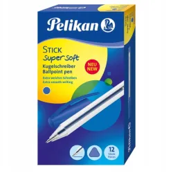 Długopis Stick Super Soft Pelikan niebieski - zestaw 50 sztuk