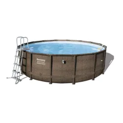 Basen Stelażowy 16FT 488x122 cm Power Steel Deluxe Rattan Series BESTWAY