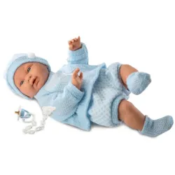 Hiszpańska lalka bobas chłopiec Hugo 45cm - full body