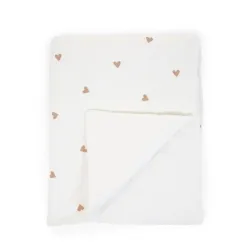 Childhome Kocyk 80 x 100 cm Jersey Hearts