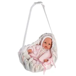 Lalka hiszpańska bobas z nosidełkiem 36 cm płacze