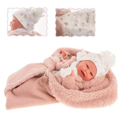Hiszpańska lalka RECIEN NACIDA BABY CLARA SAQUITO