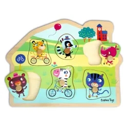 Drewniane puzzle, Układanka, Dopasuj Kształty,