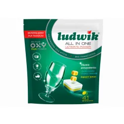 LUDWIK All in one tabletki do zmywarek LEMON 41 szt. Doypack 738g