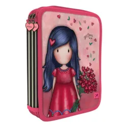 Podwójny Piórnik z Wyposażeniem - Gorjuss Sparkle & Bloom - Love Grows