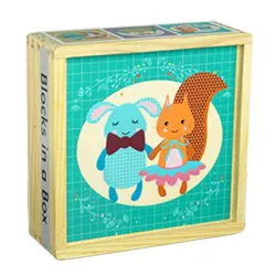 Drewniane Klocki w Pudełku, Leśni Przyjaciele, Barbo Toys