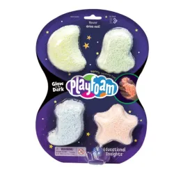 Playfoam, Masa piankowa świecąca w ciemności, modelina, zestaw 4 kolorów