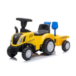 Jeździk traktor z przyczepą New Holland żółty