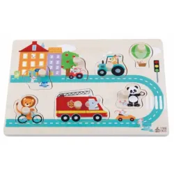 Puzzle drewniane ulica