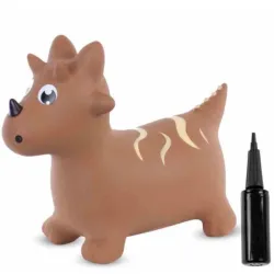 Skoczek gumowy Dino - brązowy
