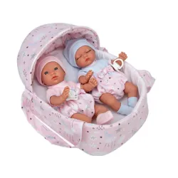PARA HISZPAŃSKICH LALEK BOBASÓW W NOSIDEŁKU 26 cm MUNECAS ARIAS BABIS 50695
