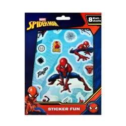 Zestaw Naklejek - Metalicznych (1 Ark.), Papierowych (7 Ark.), Spider Man