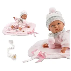 Hiszpańska lalka bobas dziewczynka Joelle płacze 38cm