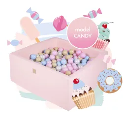MeowBaby® Kwadratowy Suchy Basen z Piłeczkami 7cm