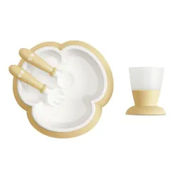 BABYBJORN - zestaw do karmienia - Powder Yellow