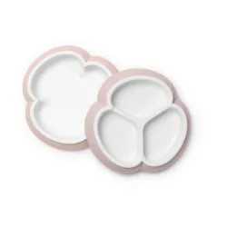 BABYBJORN - zestaw talerzy - Powder Pink