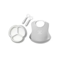 BABYBJORN - Zestaw do karmienia Mealtime - Grey