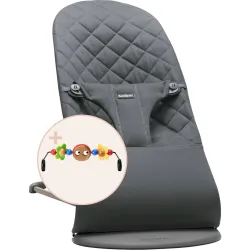 BABYBJORN - leżaczek BLISS - Antracytowy + zabawka
